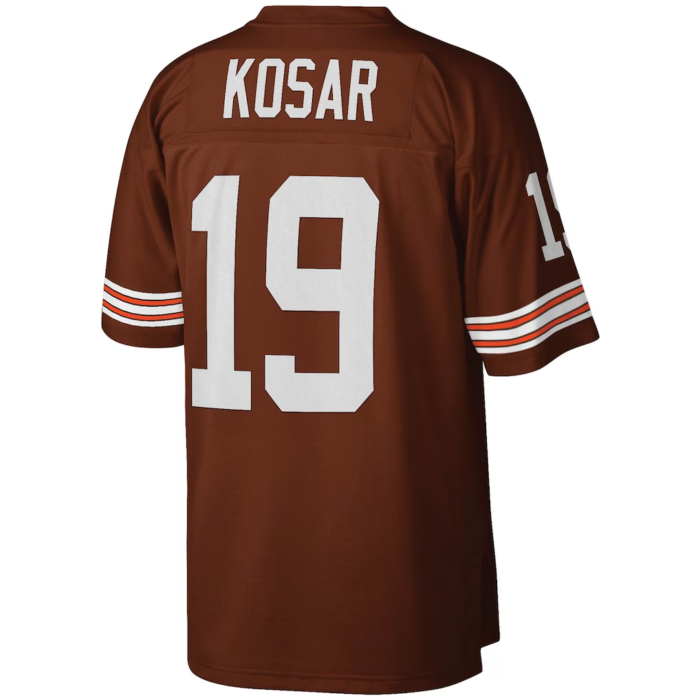 BIPIHUC C.Browns #19 Bernie Kosar Mitchell & Ness Brown Legacy Replica Jersey