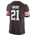 BIPIHUC C.Browns #21 Denzel Ward Brown Vapor F.U.S.E. Limited Stitched Jerseys