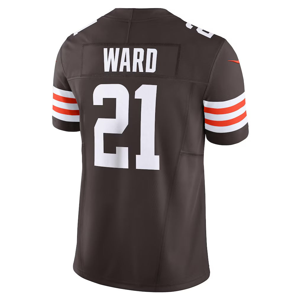 BIPIHUC C.Browns #21 Denzel Ward Brown Vapor F.U.S.E. Limited Stitched Jerseys