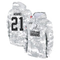 BIPIHUC C.Browns #21 Denzel Ward Player Arctic Camo Salute to Service Hoodies Limited Game Stitched Jerseys