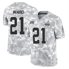 BIPIHUC C.Browns #21 Denzel Ward Player Arctic Camo Salute to Service Limited Football Jerseys