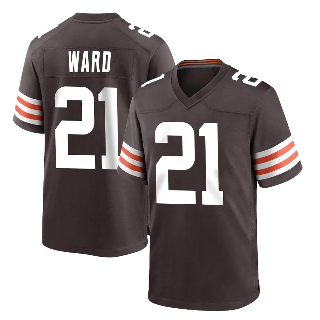 BIPIHUC C.Browns #21 Denzel Ward Player Brown Home Game Stitched Jerseys