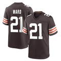 BIPIHUC C.Browns #21 Denzel Ward Player Brown Home Game Stitched Jerseys