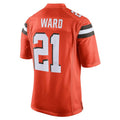 BIPIHUC C.Browns #21 Denzel Ward Player Orange Vapor Limited Home Game Stitched Jerseys