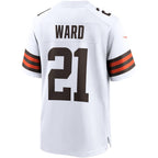 BIPIHUC C.Browns #21 Denzel Ward White Game Stitched Jerseys