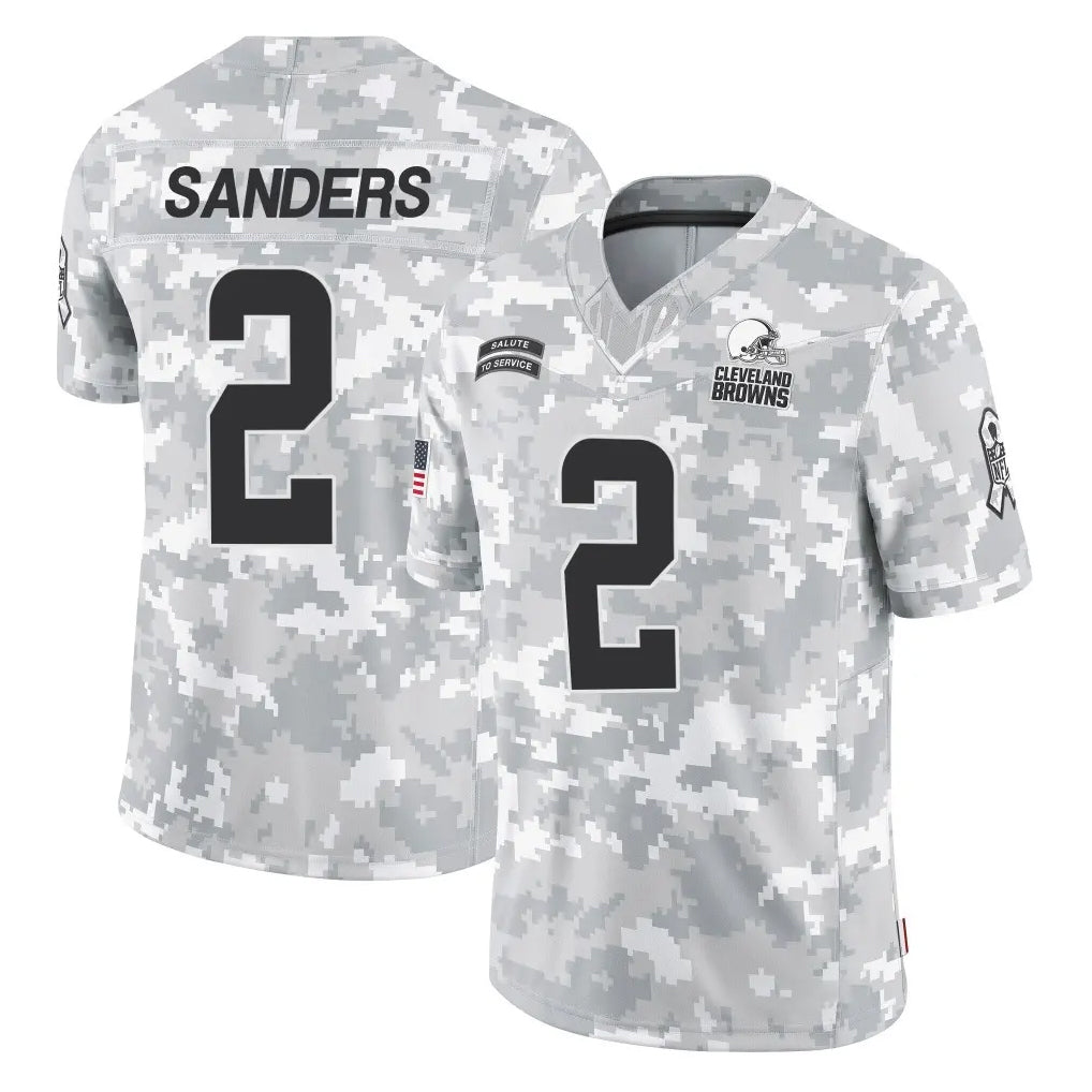 BIPIHUC C.Browns #2 Shedeur Sanders Player Arctic Camo Salute to Service Limited Home Game Stitched Jerseys