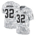 BIPIHUC C.Browns #32 Jim Brown Player Arctic Camo Salute to Service Limited Home Game Stitched Jerseys