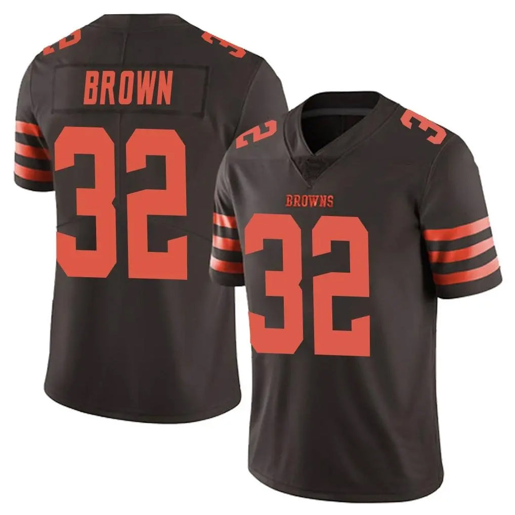 BIPIHUC C.Browns #32 Jim Brown Player Browns Color Rush Limited Home Game Stitched Jerseys