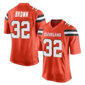 BIPIHUC C.Browns #32 Jim Brown Player Orange Vapor Limited Home Game Stitched Jerseys