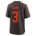 BIPIHUCC.Browns #3 Jerry Jeudy Player Brown Game Stitched Jerseys