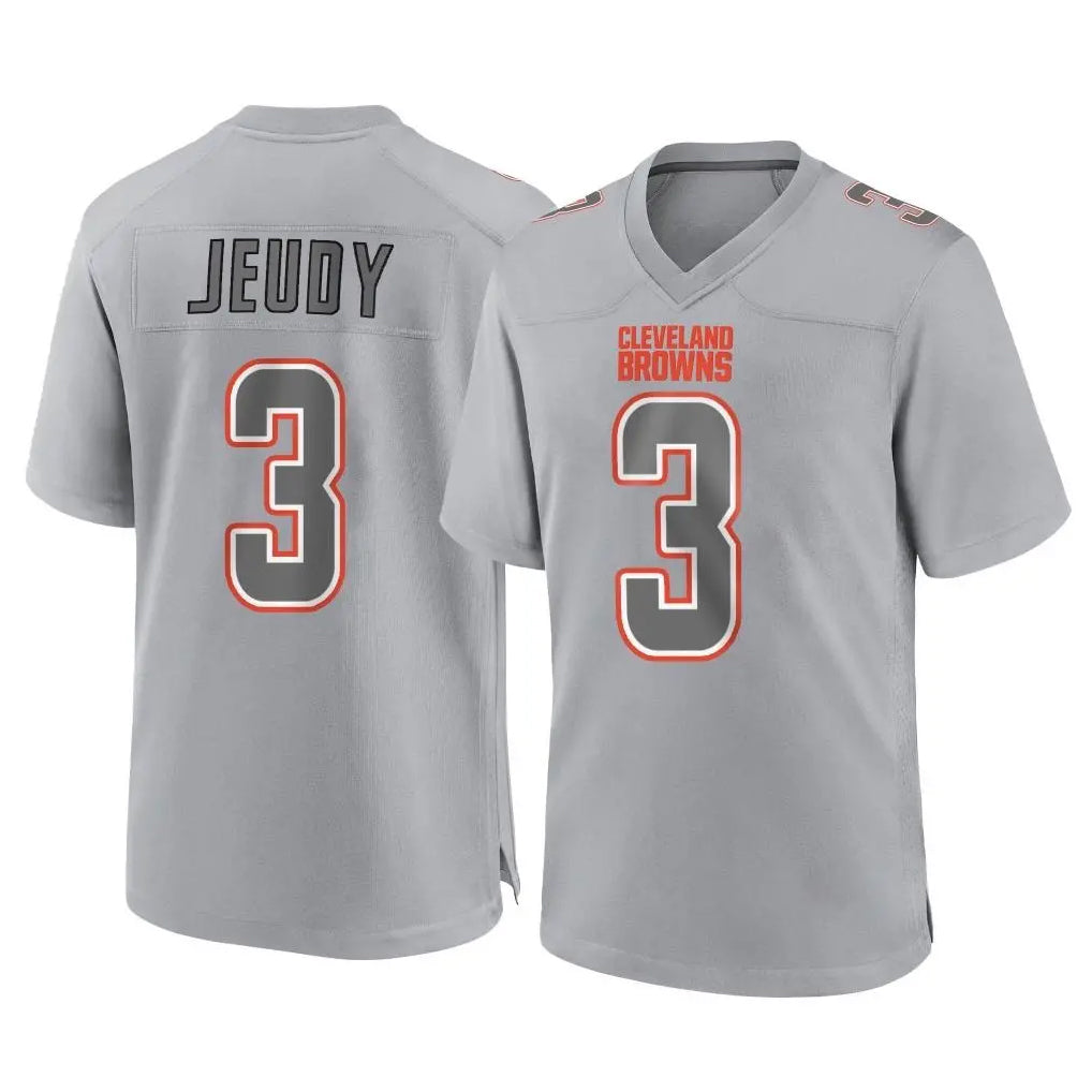 BIPIHUC C.Browns #3 Jerry Jeudy Player Gray Atmosphere Fashion Game Stitched Jerseys