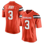 BIPIHUCC.Browns #3 Jerry Jeudy Player Orange Game Stitched Jerseys