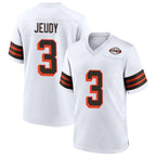 BIPIHUCC.Browns #3 Jerry Jeudy Player White Alternate Home Game Stitched Jerseys