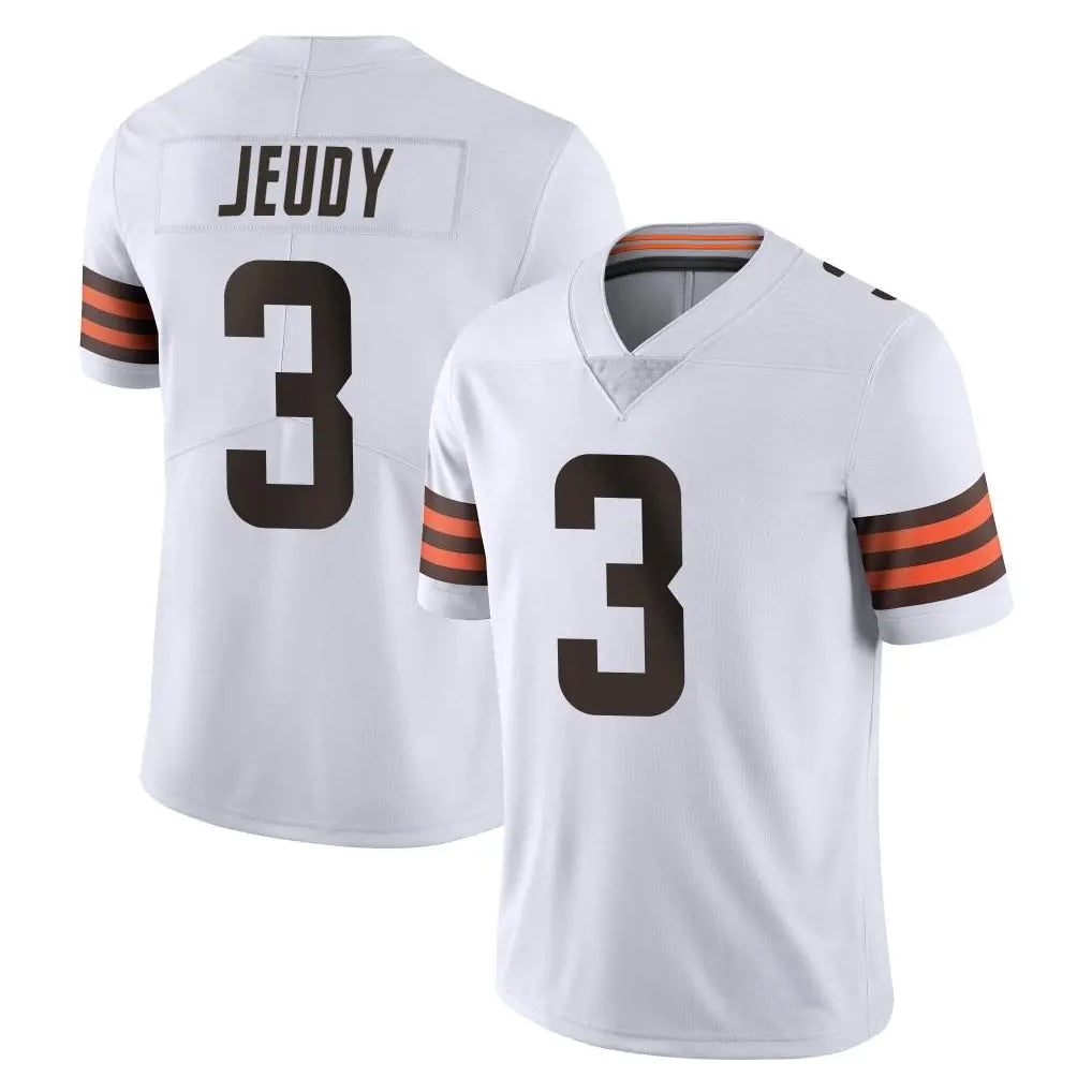 BIPIHUC C.Browns #3 Jerry Jeudy Player White Vapor Untouchable Limited Home Game Stitched Jerseys