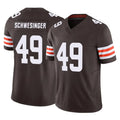 BIPIHUC C.Browns #49 Carson Schwesinger Player Brown Vapor F.U.S.E. Limited Home Game Stitched Jerseys