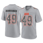 BIPIHUC C.Browns #49 Carson Schwesinger Player Gray Atmosphere Fashion Game Stitched Jerseys