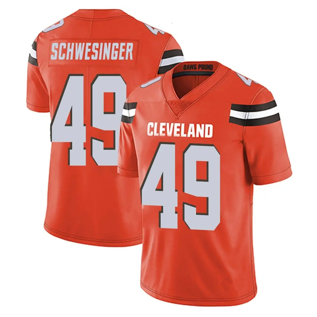 BIPIHUC C.Browns #49 Carson Schwesinger Player Orange Alternate Vapor Untouchable Limited Home Game Stitched Jerseys
