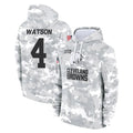 BIPIHUC C.Browns #4 Deshaun Watson Player Arctic Camo Salute to Service Hoodies Limited Game Stitched Jerseys