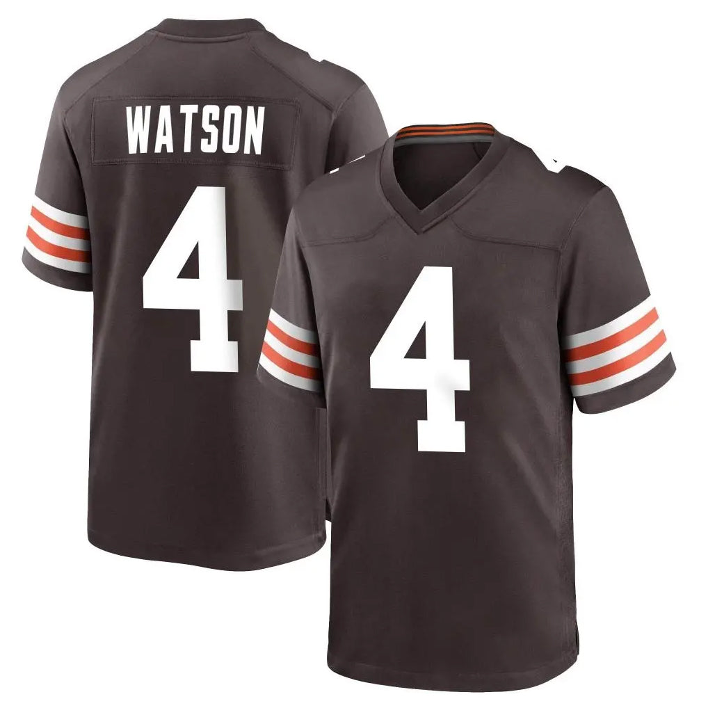 BIPIHUC C.Browns #4 Deshaun Watson Player Brown Home Game Stitched Jerseys