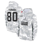 BIPIHUC C.Browns #80 Jamari Thrash Player Arctic Camo Salute to Service Hoodies Limited Game Stitched Jerseys