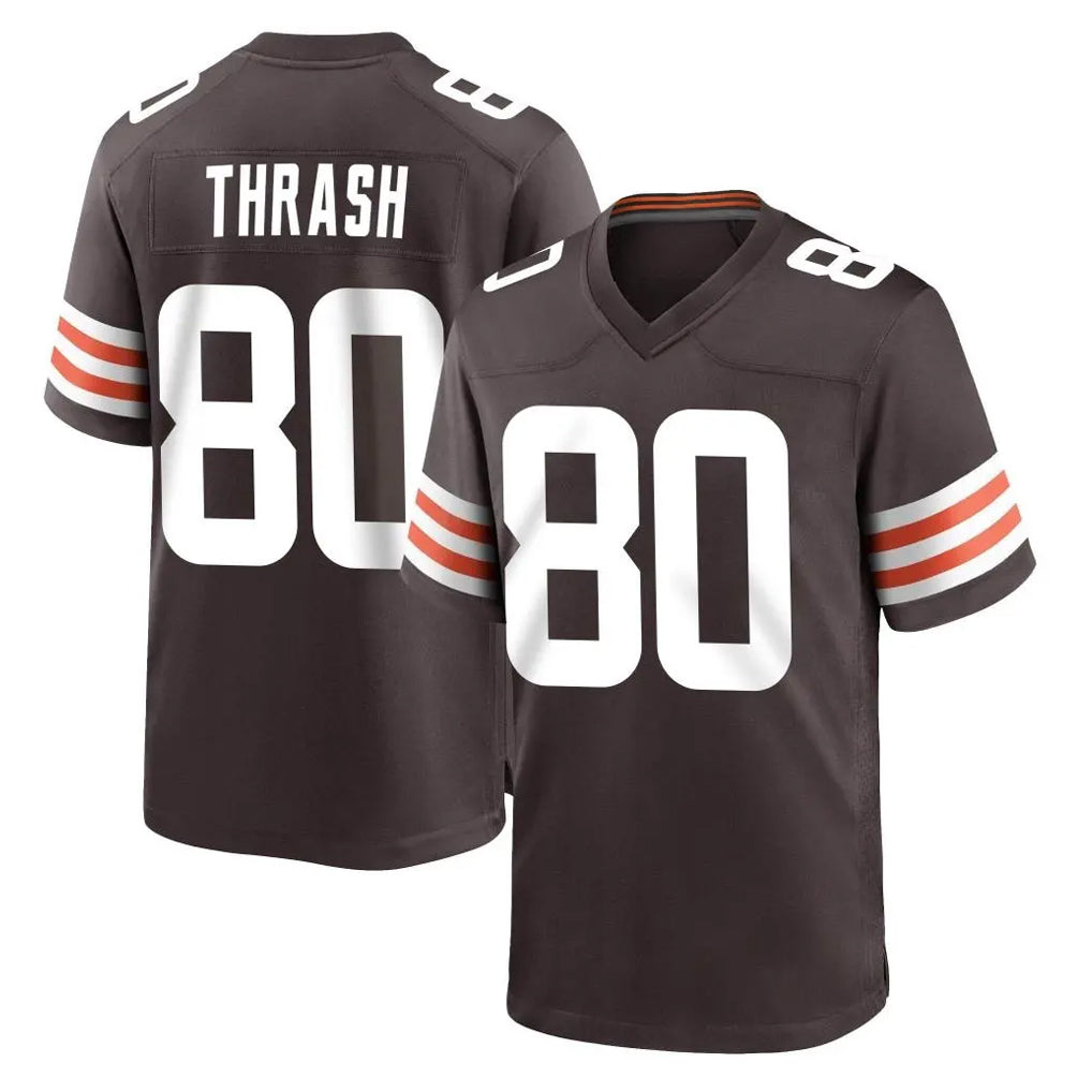 BIPIHUC C.Browns #80 Jamari Thrash Player Brown Home Game Stitched Jerseys