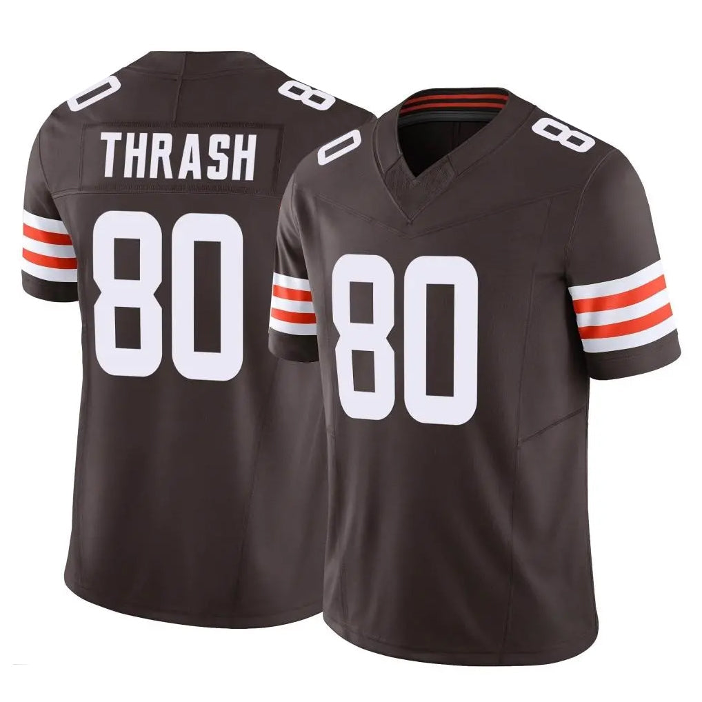 BIPIHUC C.Browns #80 Jamari Thrash Player Brown Vapor F.U.S.E. Limited Home Game Stitched Jerseys