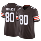 BIPIHUC C.Browns #80 Jamari Thrash Player Brown Vapor F.U.S.E. Limited Home Game Stitched Jerseys