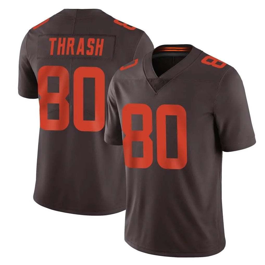 BIPIHUC C.Browns #80 Jamari Thrash Player Browns Color Rush Limited Home Game Stitched Jerseys