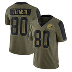 BIPIHUC C.Browns #80 Jamari Thrash Player Olive Salute to Service Limited Home Game Stitched Jerseys