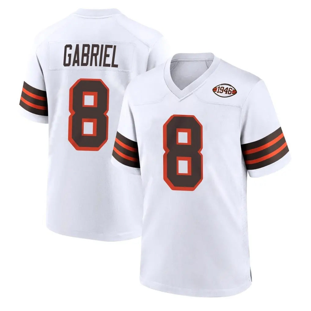 BIPIHUC C.Browns #8 Dillon Gabriel Player White Alternate Home Game Stitched Jerseys