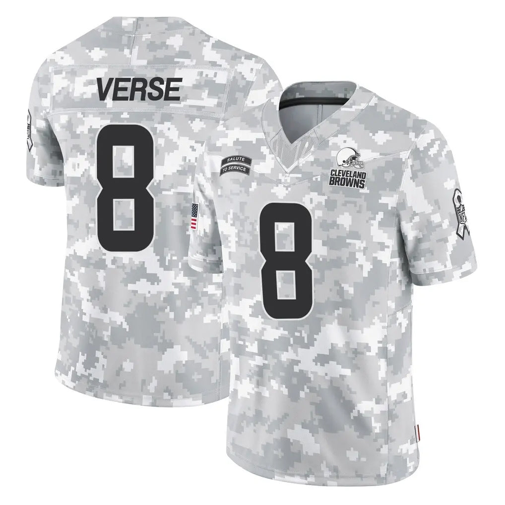 BIPIHUC C.Browns #8 Jared Verse Player Arctic Camo Salute to Service Limited Home Game Stitched Jerseys