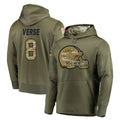 BIPIHUC C.Browns #8 Jared Verse Player Olive Salute to Service Pullover Hoodies Home Game Stitched Jerseys