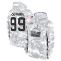 BIPIHUC C.Browns #99 Julian Okwara Player Arctic Camo Salute to Service Hoodies Limited Game Stitched Jerseys