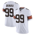 BIPIHUC C.Browns #99 Julian Okwara Player White Vapor Untouchable Limited Home Game Stitched Jerseys