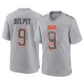 BIPIHUC C.Browns #9 Grant Delpit Player Gray Atmosphere Fashion Game Stitched Jerseys