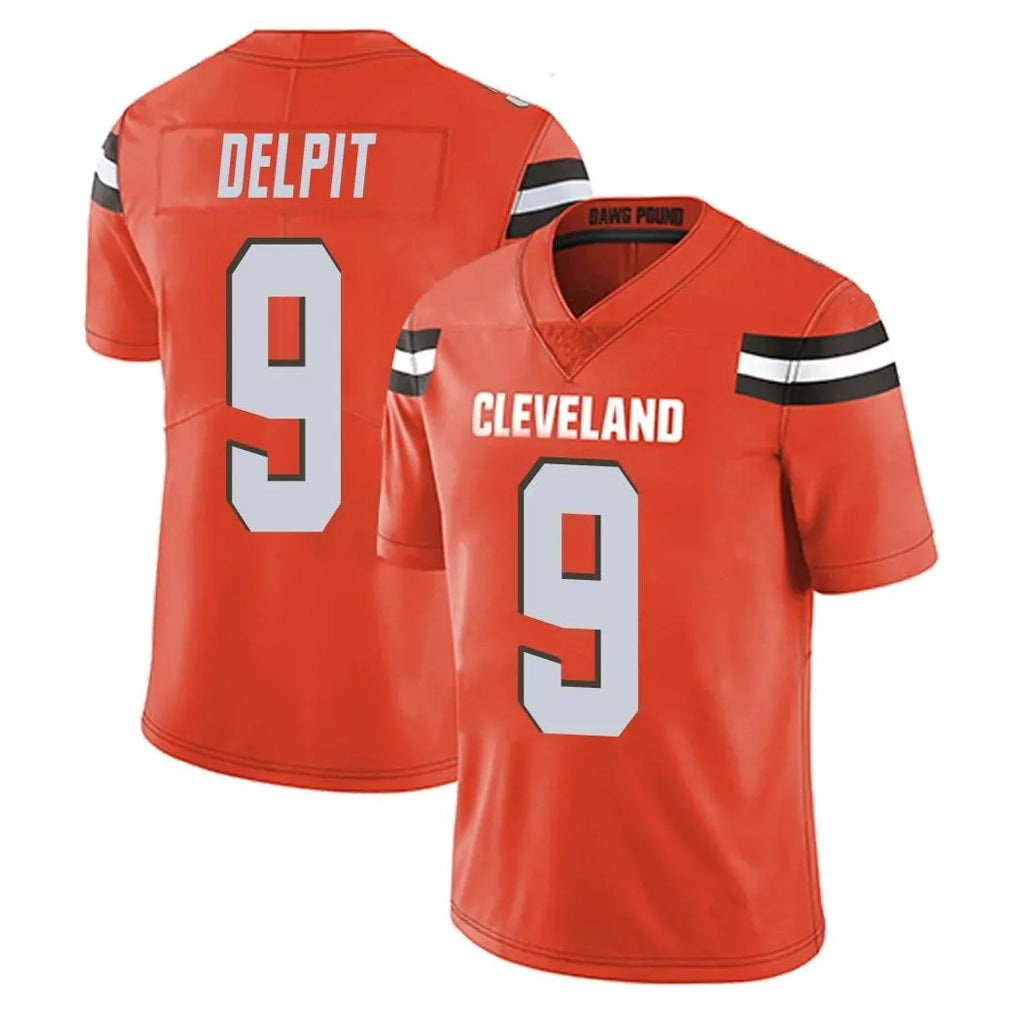 BIPIHUC C.Browns #9 Grant Delpit Player Orange Alternate Vapor Untouchable Limited Home Game Stitched Jerseys