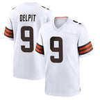 BIPIHUC C.Browns #9 Grant Delpit Player White Home Game Stitched Jerseys
