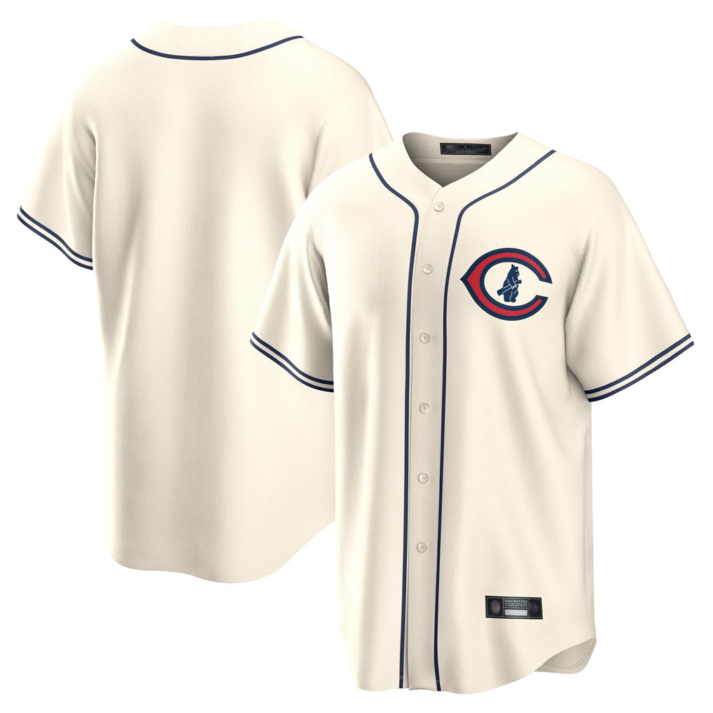BIPIHUC C.Cubs Cream Field of Dreams Home Game Blank Player Stitched Jerseys