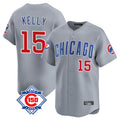 BIPIHUC C.Cubs #15 Carson Kelly Player Gray Road 150th Anniversary Limited Home Stitched Jerseys