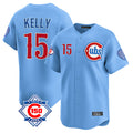 BIPIHUC C.Cubs #15 Carson Kelly Player Light Blue 150th Anniversary Limited Home Stitched Jerseys