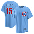 BIPIHUC C.Cubs #15 Carson Kelly Player Light Blue Home Game Stitched Jerseys