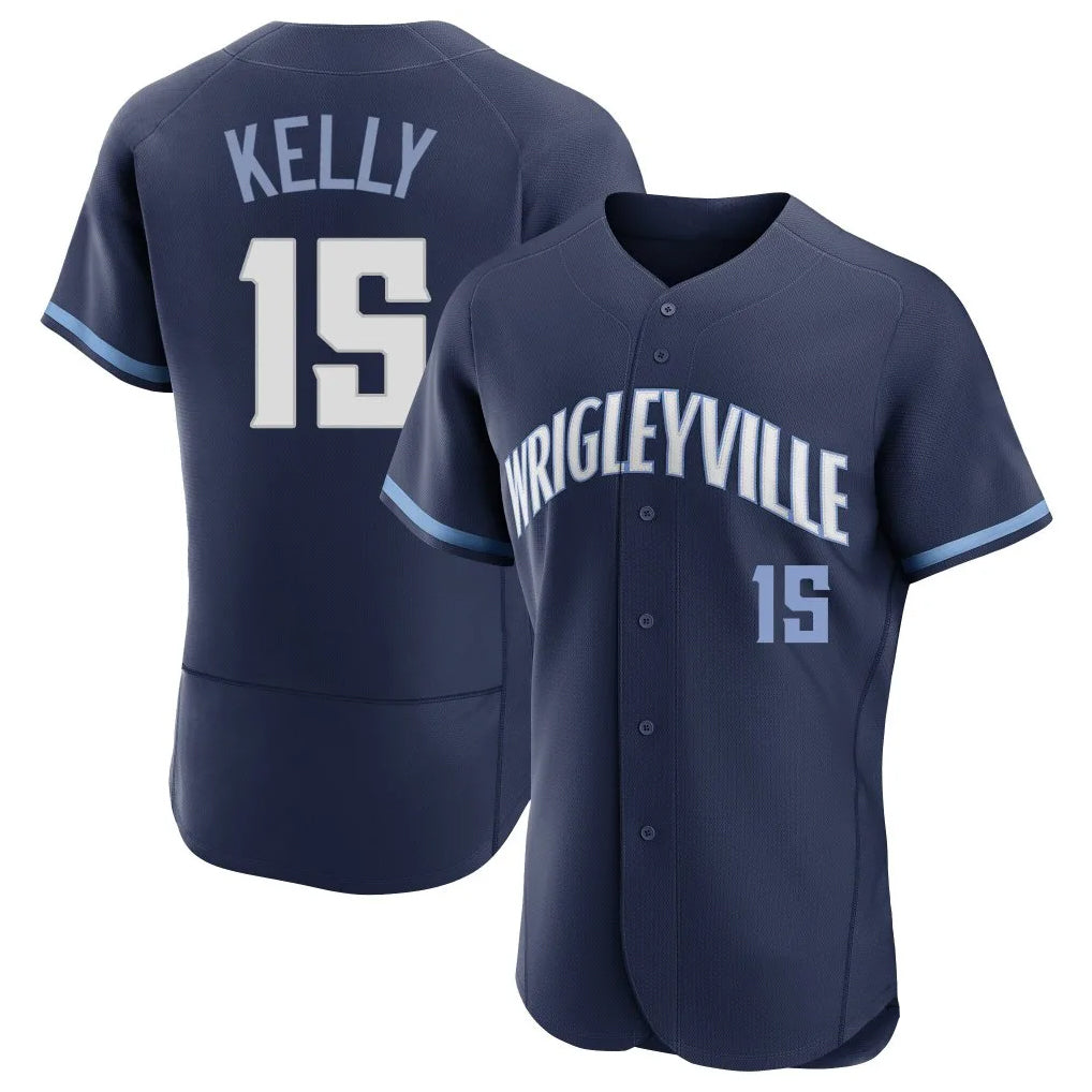 BIPIHUC C.Cubs #15 Carson Kelly Player Navy City Connect Limited Elite Home Stitched Jerseys