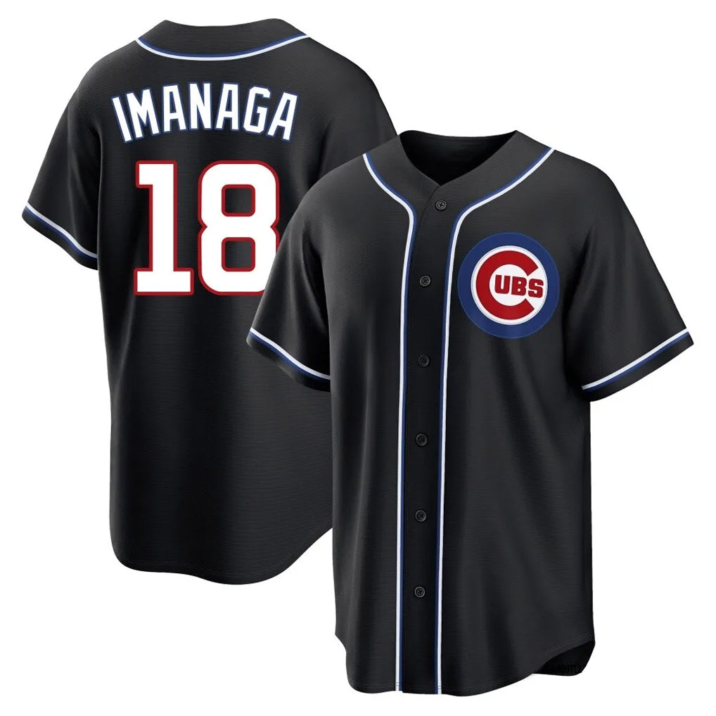 BIPIHUC C.Cubs #18 Shota Imanaga Player Black Fashion Out Game Stitched Jerseys