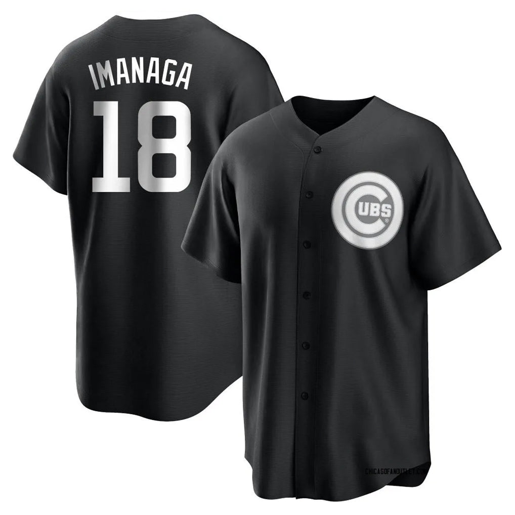 BIPIHUC C.Cubs #18 Shota Imanaga Player Black Game Stitched Jerseys