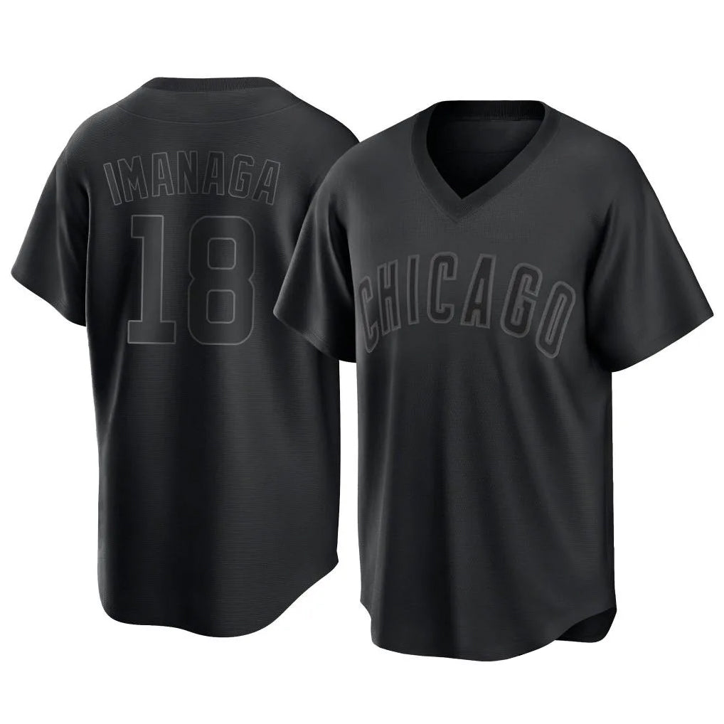 BIPIHUC C.Cubs #18 Shota Imanaga Player Black T-shirt Home Game Stitched Jerseys