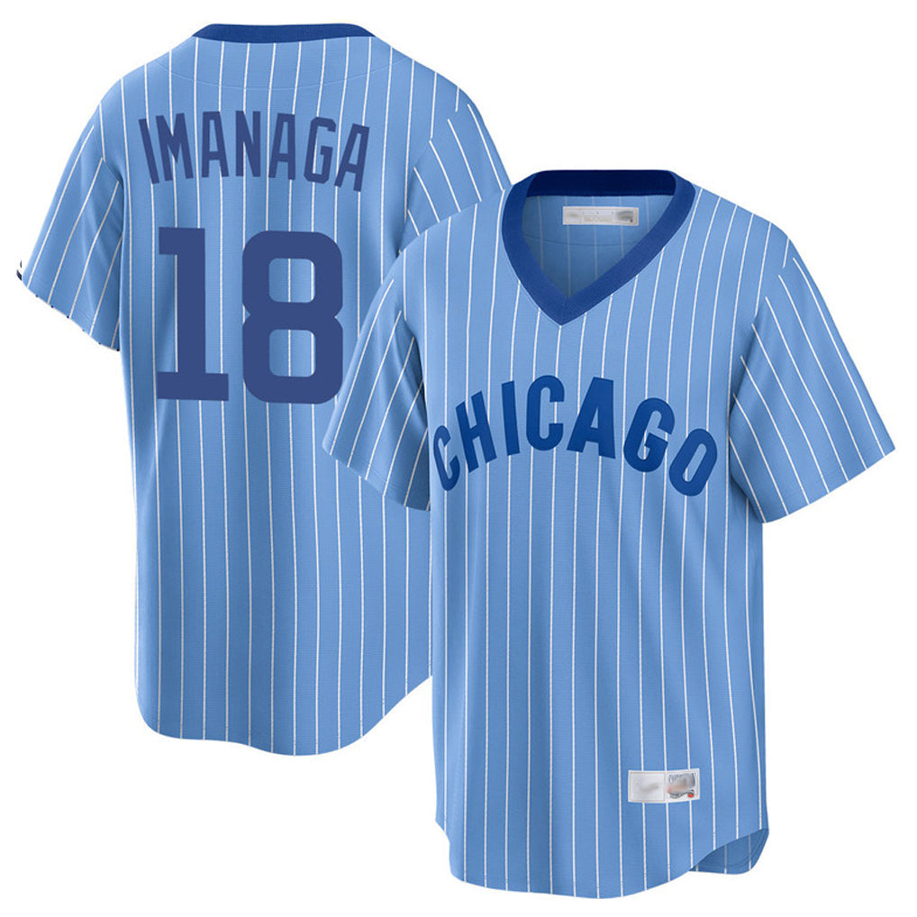 BIPIHUC C.Cubs #18 Shota Imanaga Player Blue T-shirt Cooperstown Collection Limited Stitched Jerseys