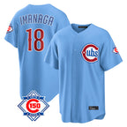 BIPIHUC C.Cubs #18 Shota Imanaga Player Light Blue 150th Anniversary Home Game Stitched Jerseys