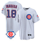BIPIHUC C.Cubs #18 Shota Imanaga Player White 150th Anniversary Home Game Stitched Jerseys