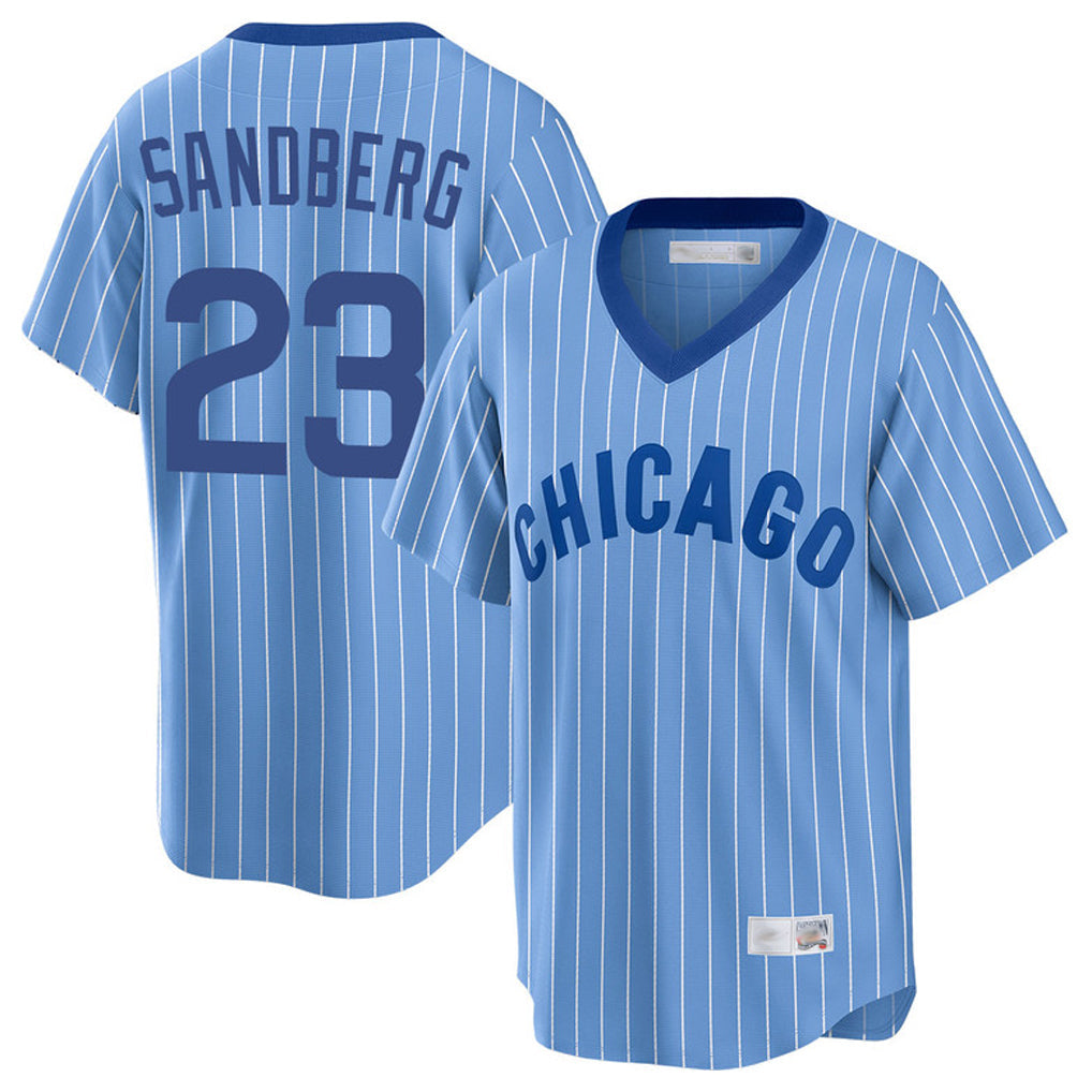 BIPIHUC C.Cubs #23 Ryne Sandberg Player Blue T-shirt Cooperstown Collection Limited Stitched Jerseys