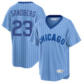BIPIHUC C.Cubs #23 Ryne Sandberg Player Blue T-shirt Cooperstown Collection Limited Stitched Jerseys